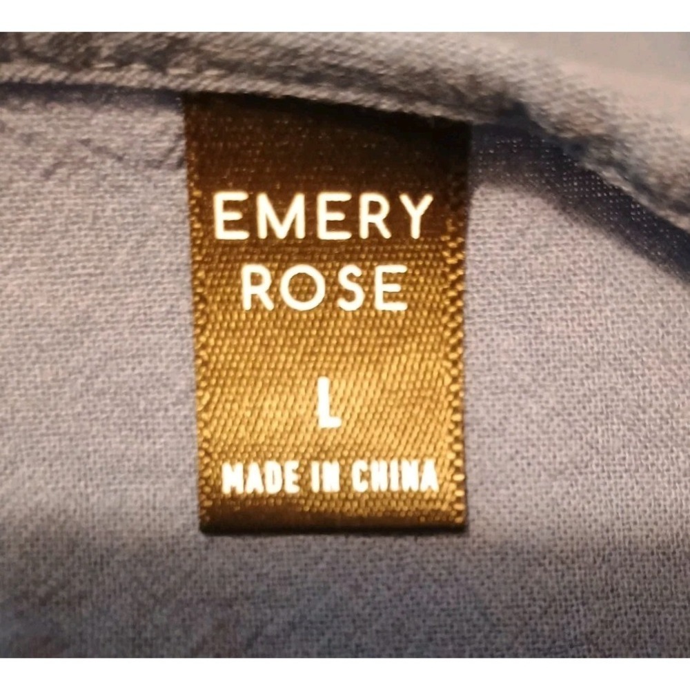 Emery Rose Women's L Cotton Wide Pin Tuck Hem Lagenlook Shift Dress Beach Summer - Picture 5 of 7